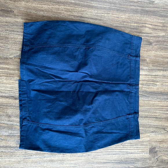 Lady Sun cotton skirt, royal blue, with silver buttons size 36 (M) - Picture 2 of 3